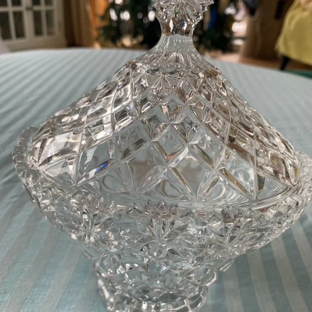 Marquis by Waterford dish with fan lid - Picture 11 of 11